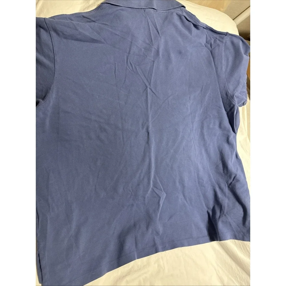 Vtg Polo Ralph Lauren Shirt Mens 4XB 4X Big Blue Short Sleeve Yellow Pony 33x31
